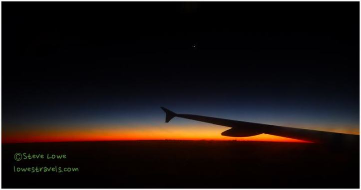 Sunset viewed from plane