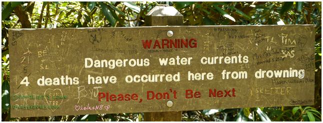 Warning at Abrams Falls