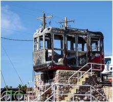 Gondola car destroyed in the fire