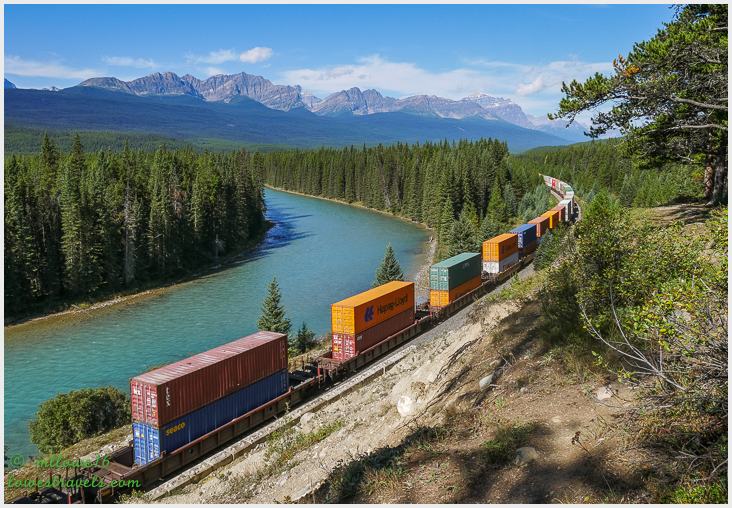 Canadian Railway along the rockies
