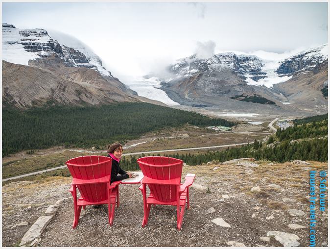 Red Chair in Icefield Parkway
