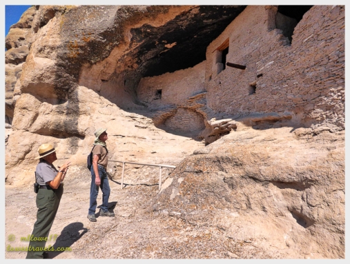 A ranger describes the cave dwellings