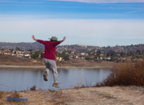 Jumping into Sweetwater Reservoir