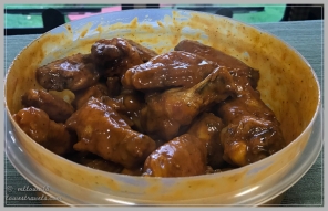 Steve's wings covered with Wingtime sauce - yum!