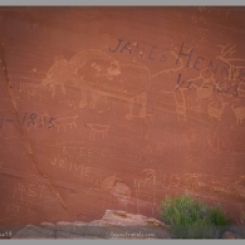 Petroglyphs and pioneer writings